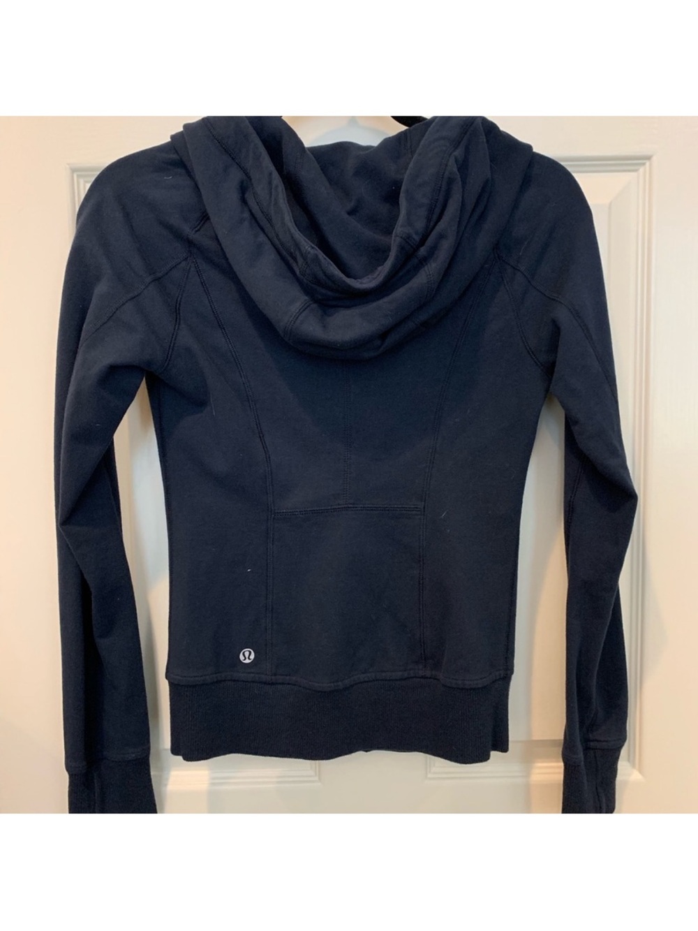 lululemon athletica Black Hooded Women's Sweatshirt navy blue size 4